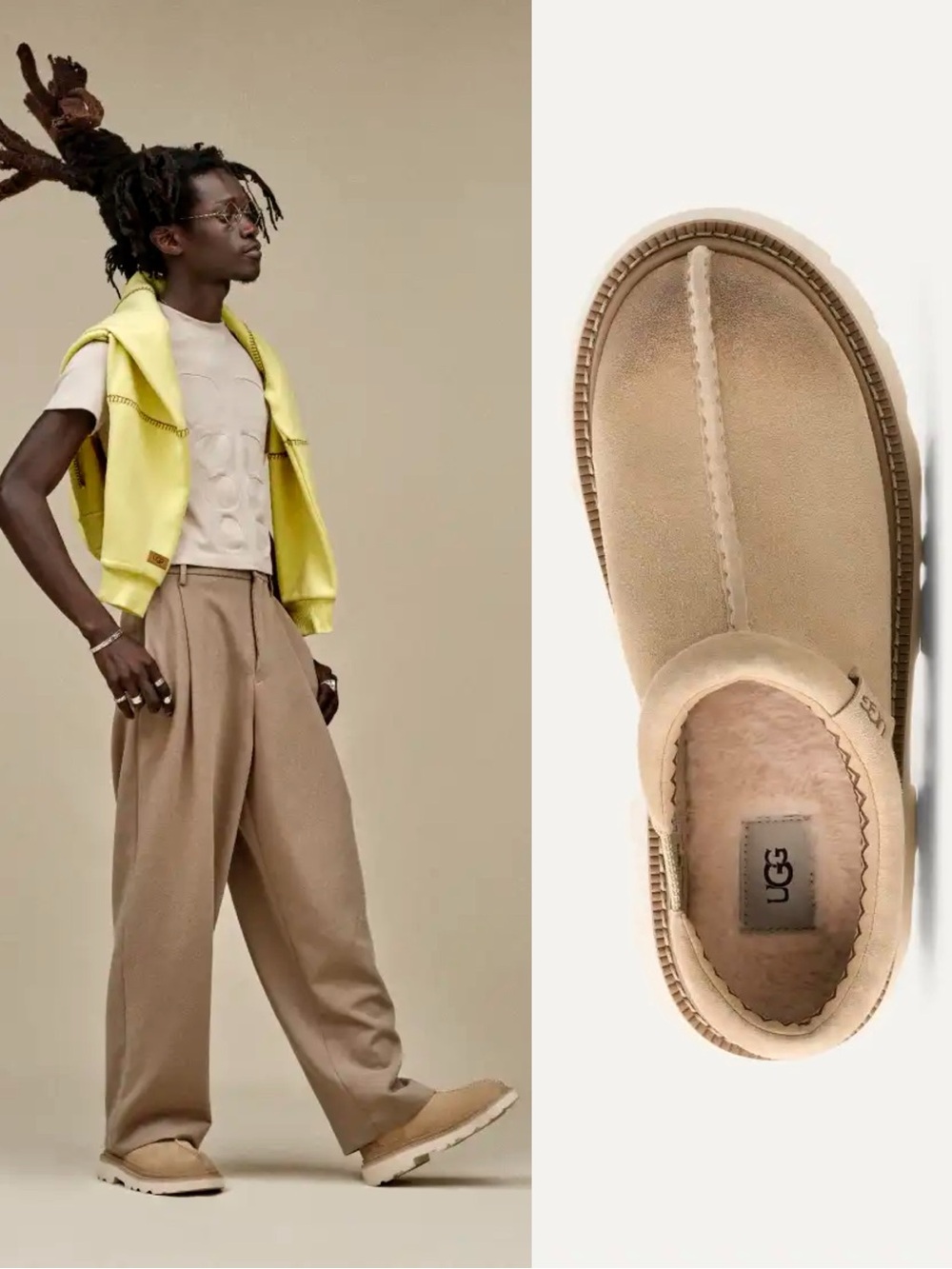 UGG Tasman Lug Slip-On Suede Loafers
